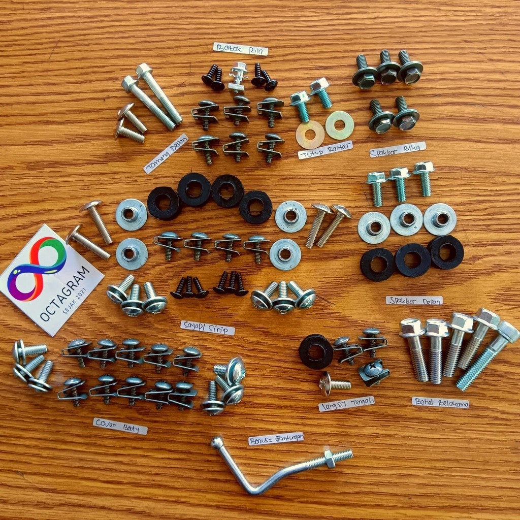 Baut Suzuki Satria Lumba Fullset / Baut Satria Hiu Fullset / Baut Baut Suzuki Satria Hiu Lumba Fulls