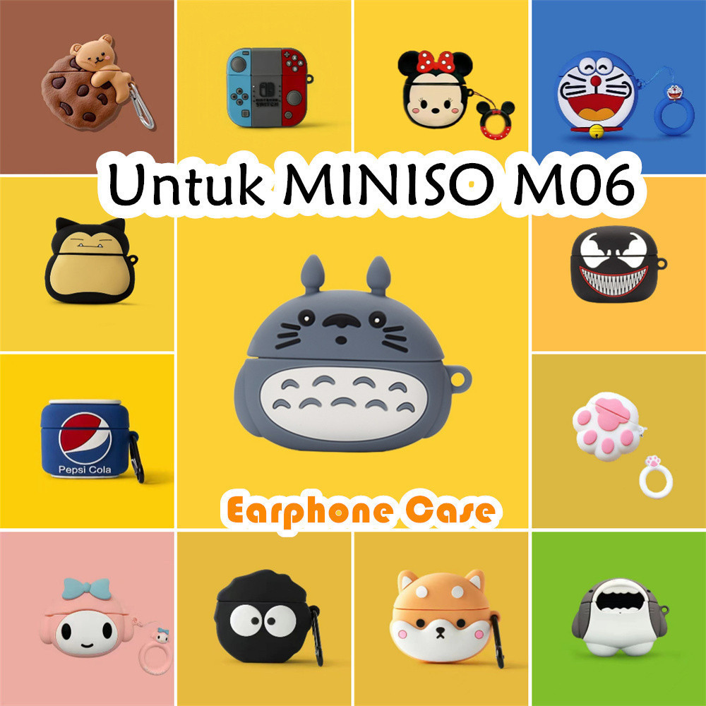 【distinctive】Untuk MINISO M06 Case Lucu Kartun Soft Silicone Earphone Case NO.2