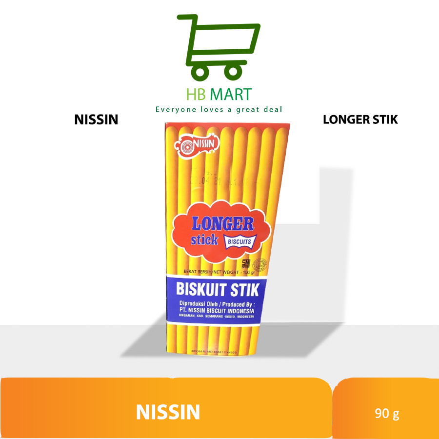 

NISSIN LONGER STICK BISKUIT 100g / BISKUIT NISSIN LONGER STICK STIK 90GR