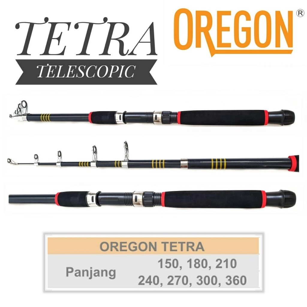 Joran Antena Telescopic Oregon Tetra 150 180 210 240 270 Bahan Carbon Atau Tangkai Tongkat Pancing T