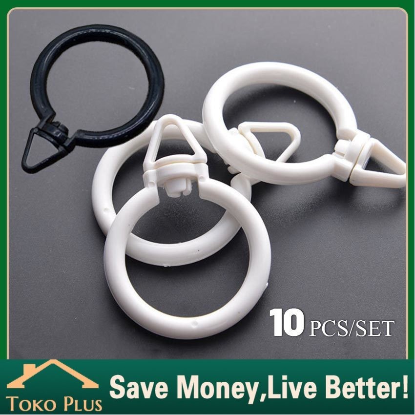 10Pcs/Set Gorden Cincin Ring Bulat Hordeng Gantungan Gorden Jendela/Ring Cincin Gorden Rel Bulat Rol