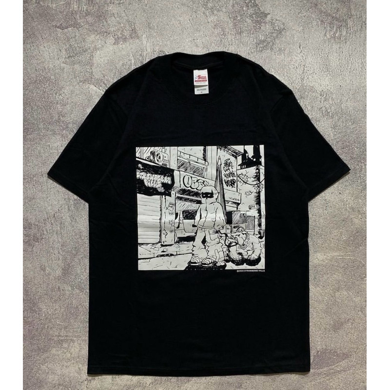 KAOS T-Shirt STRAWBERRYPILLSHC T-TOWN MOST WANTED Bahan Tebal Cotton Combed 24s bahan cotton combad2