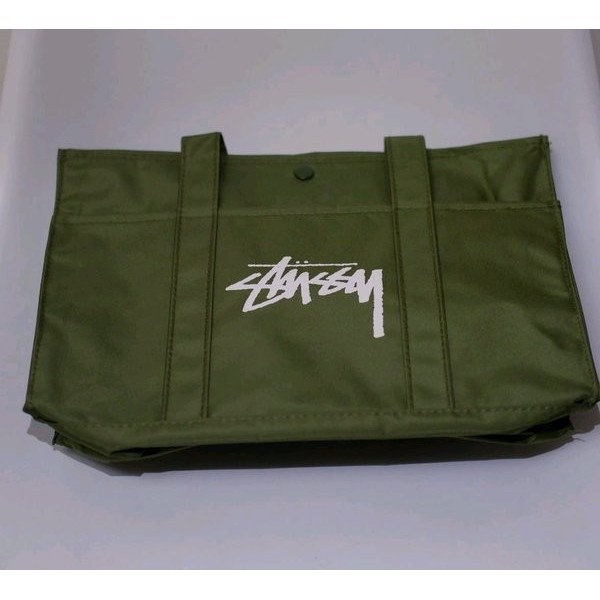 [TERMURAH] stussy tote bag green military original