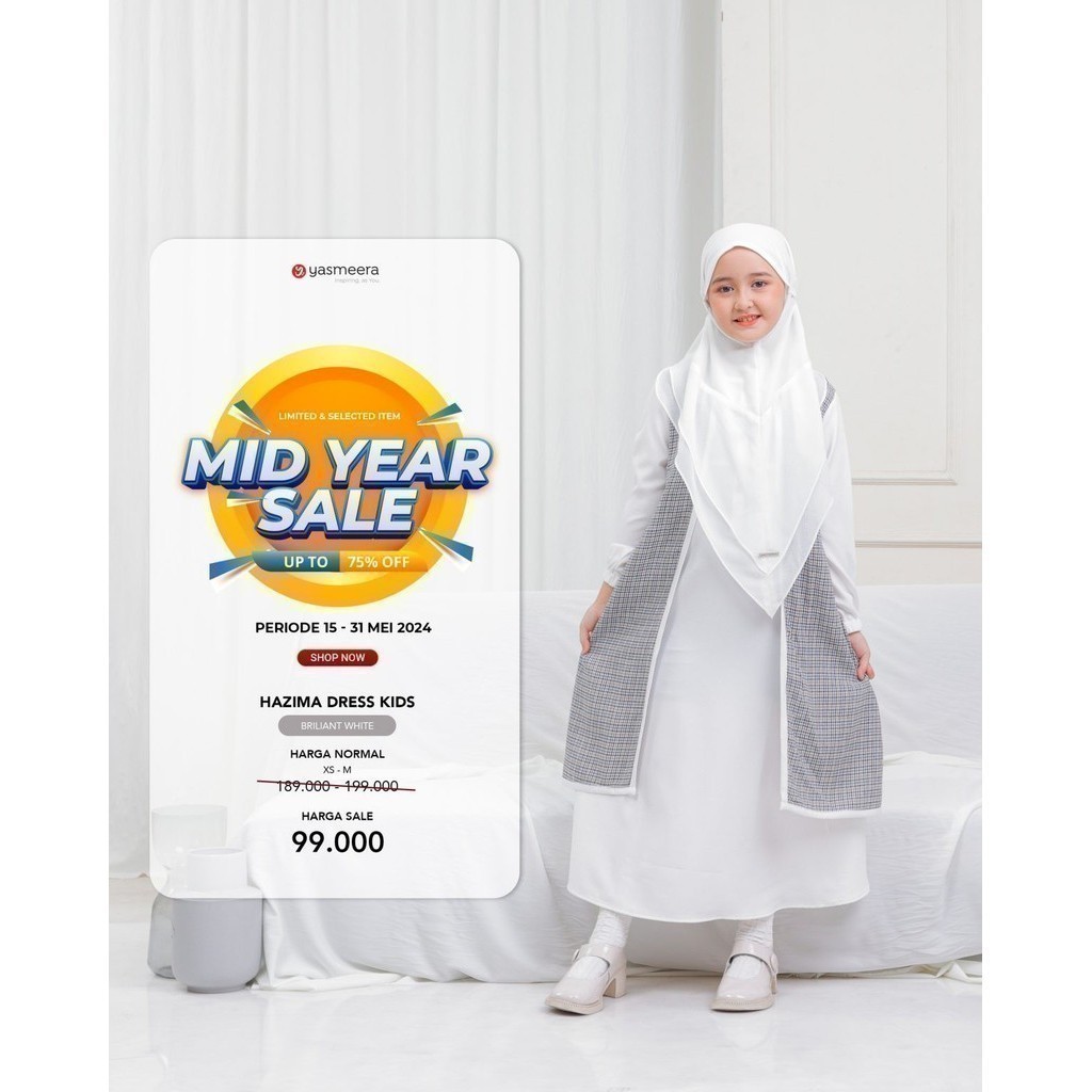 YASMEERA Gamis Anak GAMIS HAZIMA ANAK Gamis Anak Perempuan -Gamis Anak Perempuan Terbaru 2024 - Gami
