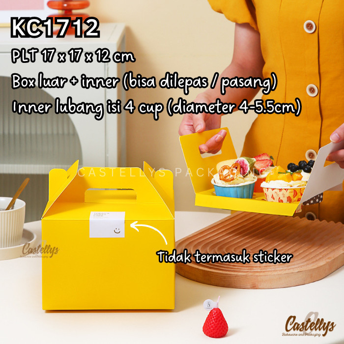 

Kotak KC1712 Box Kue Cupcake Muffin Pudding Cup Pie Tart Cake Roti