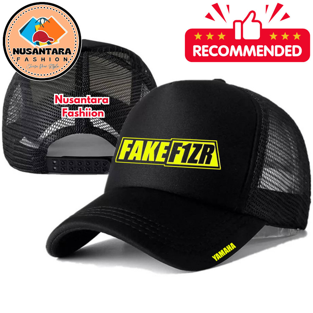 Nusantara Fashiion Topi Trucker YAMAHA F1ZR - Topi Distro YAMAHA FIZR Logo - Topi YAMAHA F1ZR Premiu