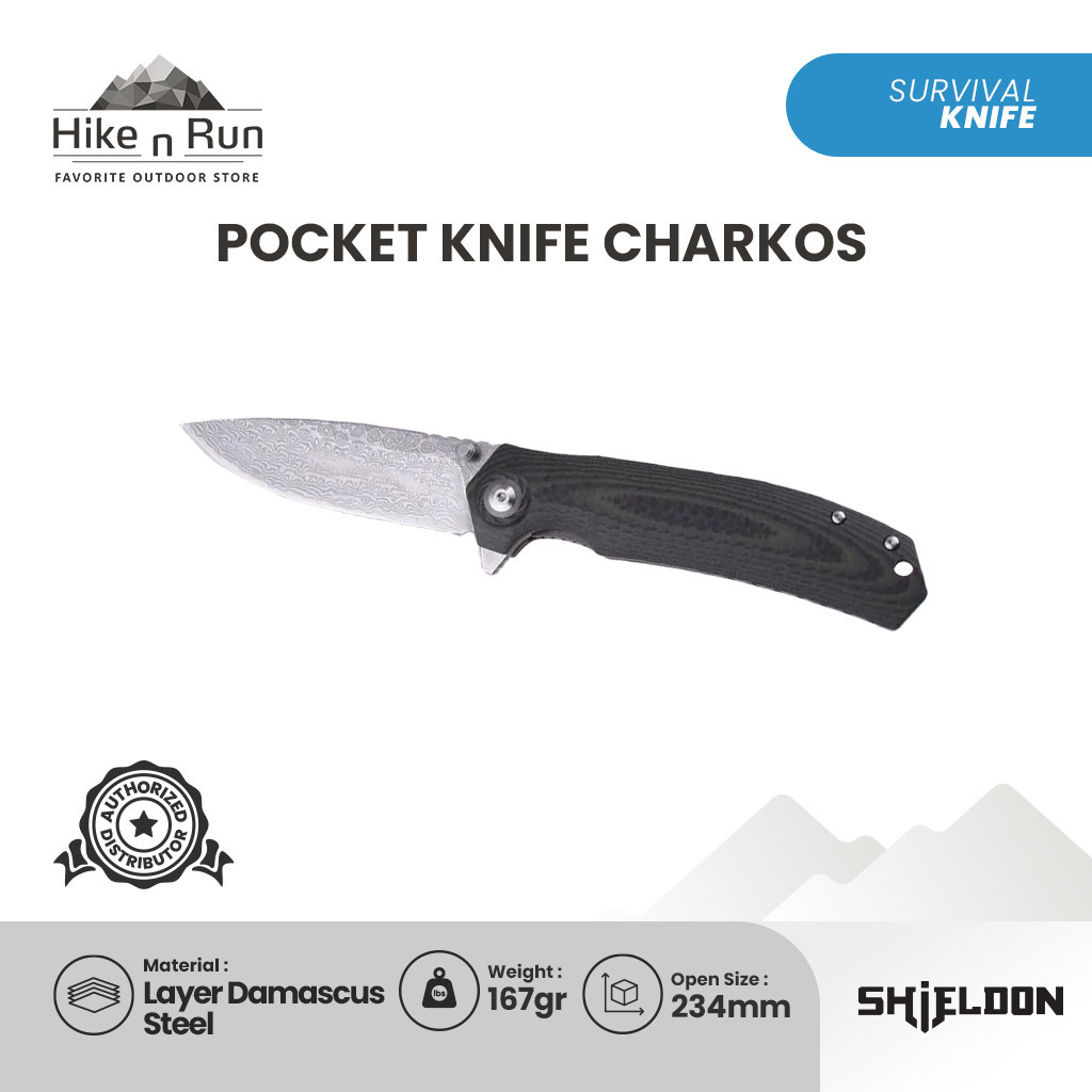 Pisau Lipat Shieldon Charkos Pocket Knife 7092D