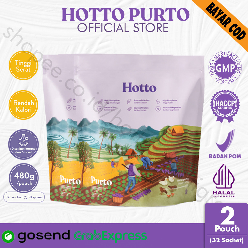 

Hotto Purto Multigrain with Purple Potato Sereal Oat Superfood Otto Hotti 2 Pouch