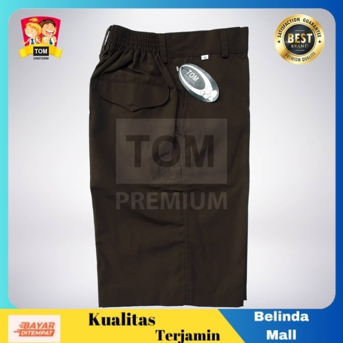 

⭐COD⭐ DISKON Seragam TOM Celana SMP Pendek Karet Coklat Pramuka No 10