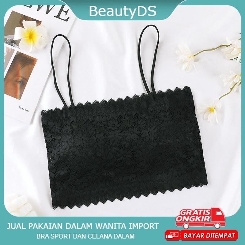 PROMO BB51 Bahan halus BH motif bunga Bra wanita Motif Brukat Tanpa Kawat Push UP Pakaian Dalam