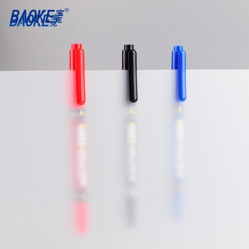 

D3W! BAOKE 12pcs/box Spidol Permanen Ujung Ganda 2 Warna Spidol Berbasis Minyak Permanen MP2926