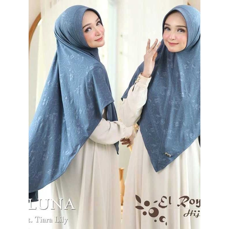 El Royale Hijab Tiara Instan matt Jersey embos |Fashion