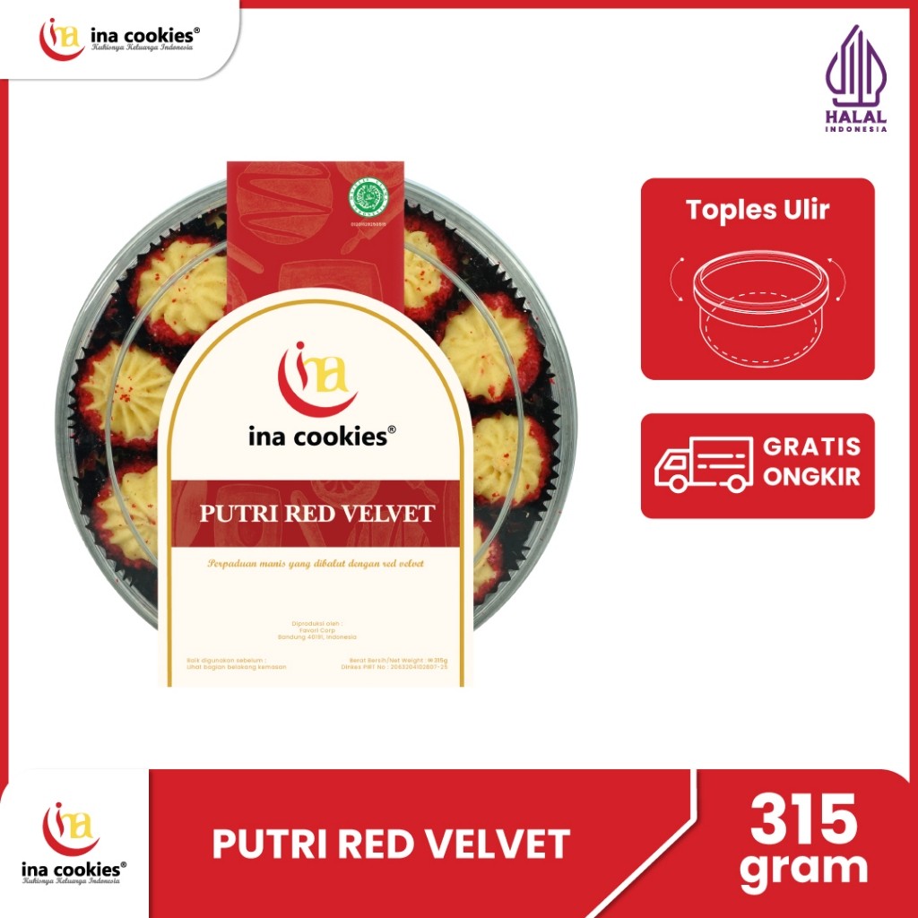 

Ina Cookies Kue Kering Premium Putri Red Velvet Agen Malang