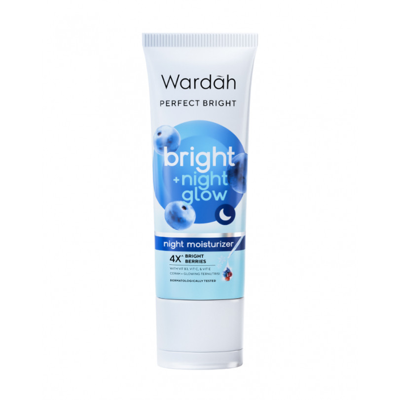 Wardah Perfect Bright Glow Moisturizer 20ml | Cream Malam/Krim/Pelembab/Pelembap/Krim Wardah/Peeling
