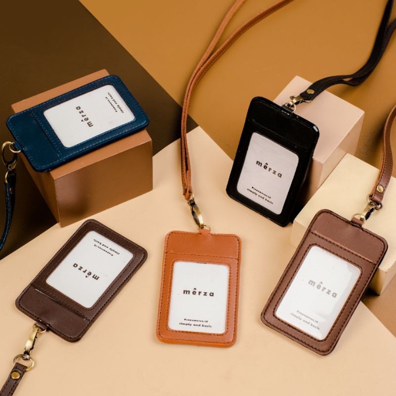 

merza - ID Card Holder Lanyard Nametag Kulit | Austin