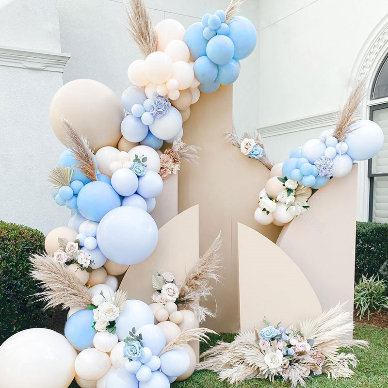 

Macaron Blue Balloon Garland Arch Kit Wedding Party Blue Apricot Latex Balloons Birthday Baby Shower Party Decoration Supplies