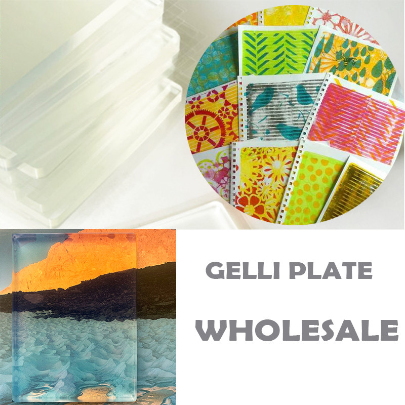 

Bundle Mix Sizes Resin Art Monoprinting Gelli Plates for Wholesale Printmaking Mix-media Craft Tool Reusable Fast Shipping