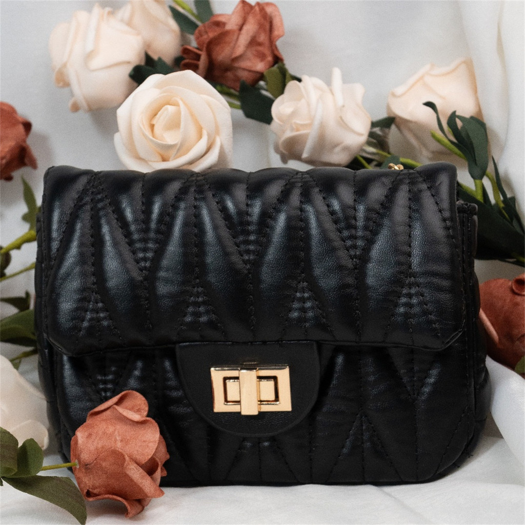 COD | XYM 【Tas Chain Mini Bergaya Chanel 2025】3 Warna (Kuning, Pink, Hitam) Desain Imut & Stylish, C