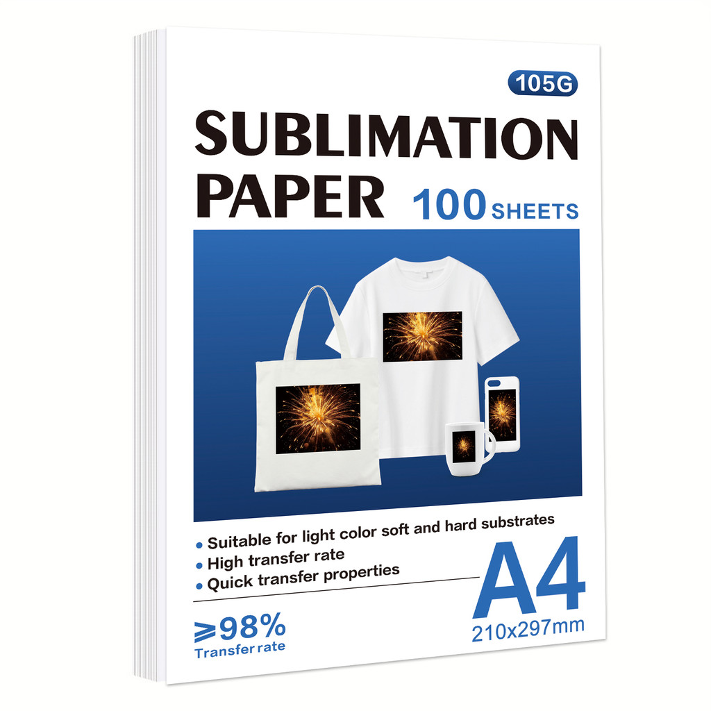 

ESHANG Sublimation Paper A4 100 Sheets for Any Inkjet Printer Which Match Sublimation Ink 105g