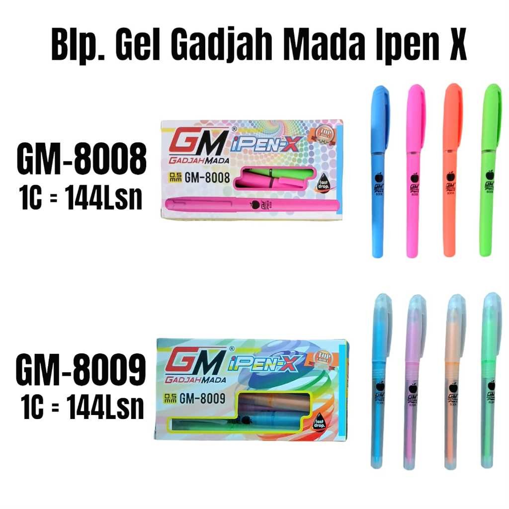

Pulpen Gel Gadjah Mada Ipen X (12pc)