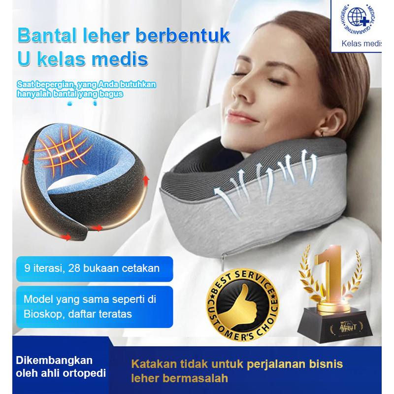 ✨ Spesial Ramadan: Diskon 55%✨ Bantal Perjalanan U-Shape Memory Foam Dapat Dilipat/Bantal Leher untu