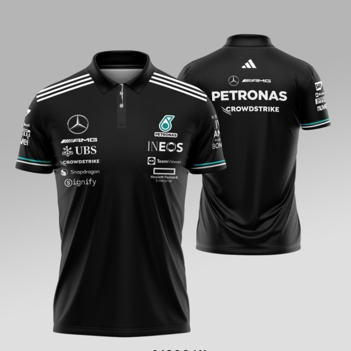Kaos Polo Jersey F1 Mercedes AMG Formula One Racing Team 2025