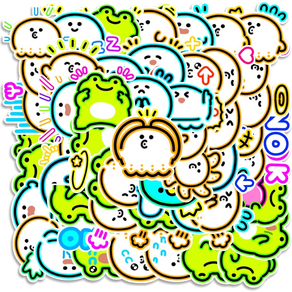 

COD 50 Pcs Stiker Neon Light Animal Ver2 Lucu Anti Air Untuk Dekorasi Notebook Sepeda Skateboard Handphone