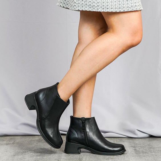 Pollux Boots WPOAP 14 - Boots Wanita Heels berbahan Kulit Asli | Winter Boots | Leather Boots