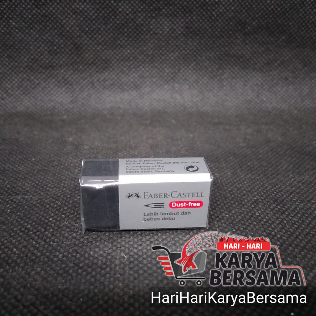 

FABER-CASTELL ERASER DUST FREE SMALL BLACK PENGHAPUS 1'S