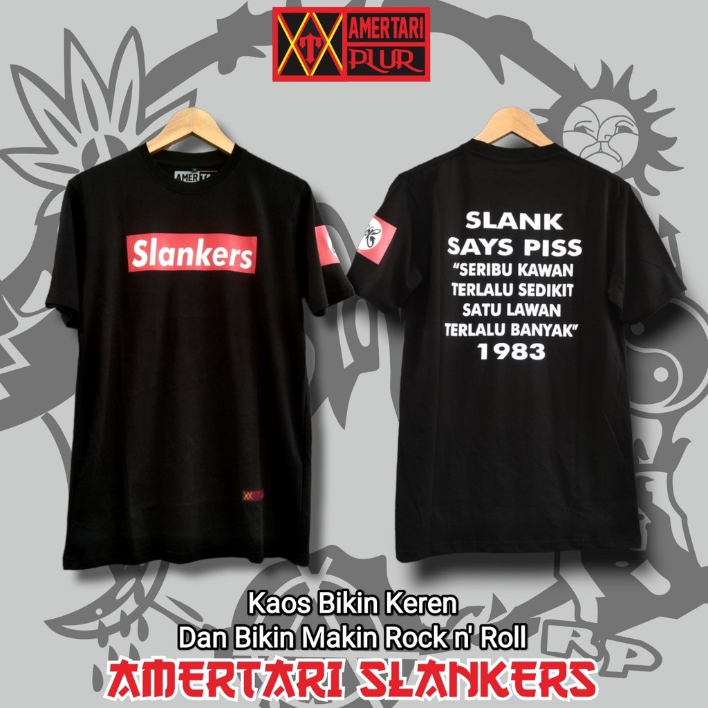 KAOS SLANKERS PENDEK -DISTRO SLANKERS_BAJU SLANK_KAOS SLANK_ 100%  SLANKERS - 100% AMERTARI_CLOTH_