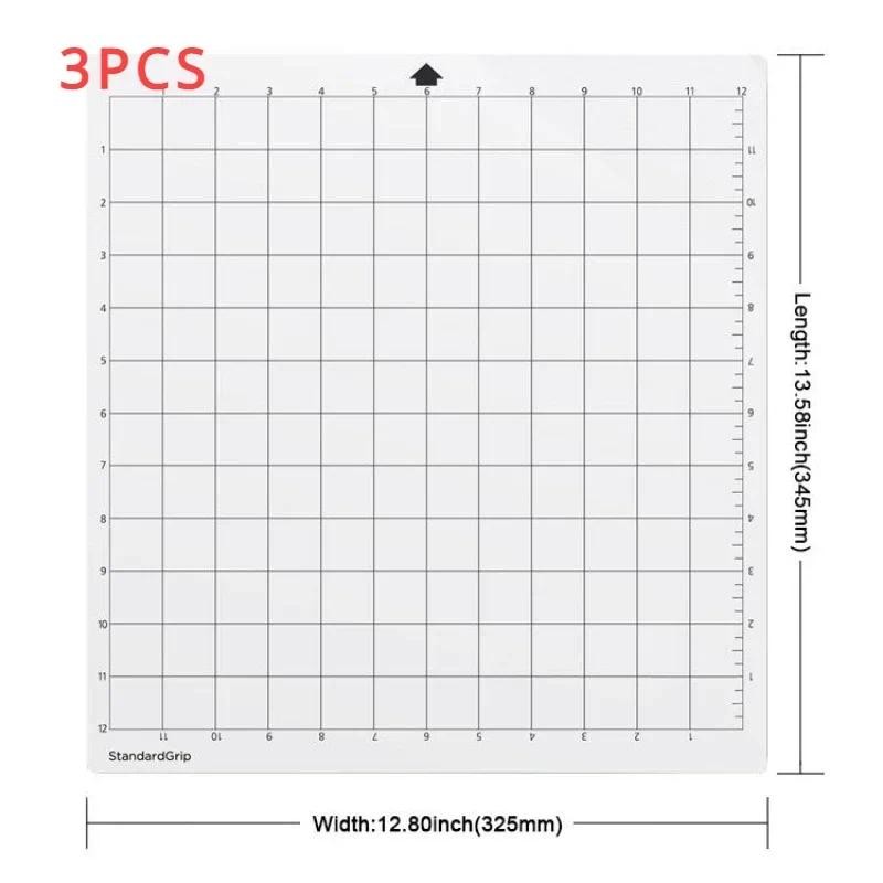 

3Pcs StandardGrip Cutting Mat for Silhouette Cameo 4/3/2/1(Sizes: 12inX12in) Portable Replacement Cameo Silhouette Cutting Mat
