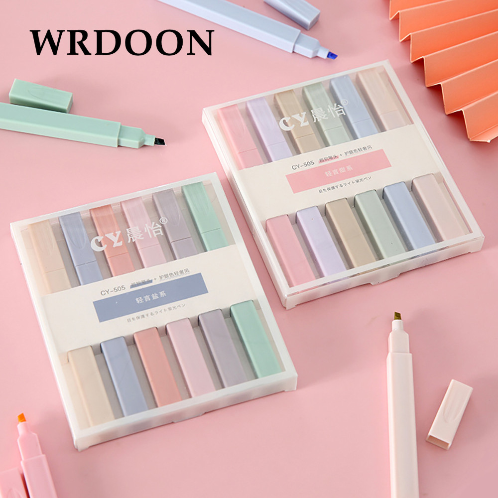 

6pcs Pastel Color Highlighter Kawaii Stationery Color Marker School Supplies Student Marker Highlighter Office Stationery