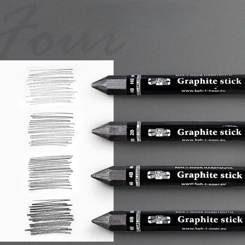 

HB/2B/4B/6B Woodless Hexagonal Graphite Stick Pencil Bold Black Charcoal Art Student Sketch Painting Graphite Pen Art Supplies
