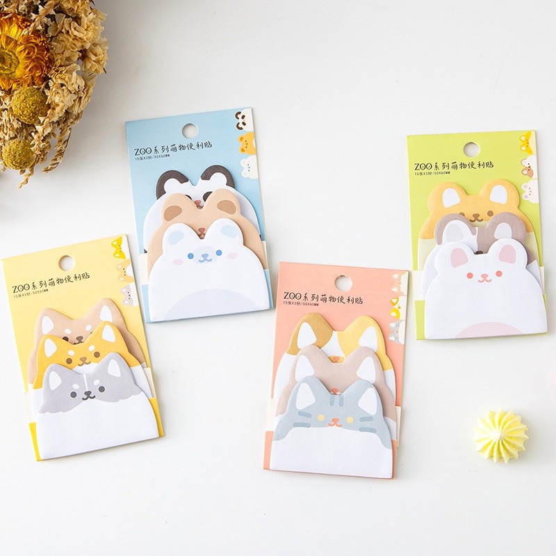 

45lembar Menggemaskan Tiga Pola Kartun Seri Pet Catatan