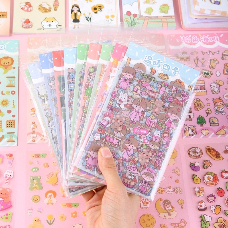 

6lembar label Seri Pesta Kartun Yang Indah Paket Alat Tulis Siswa Deco