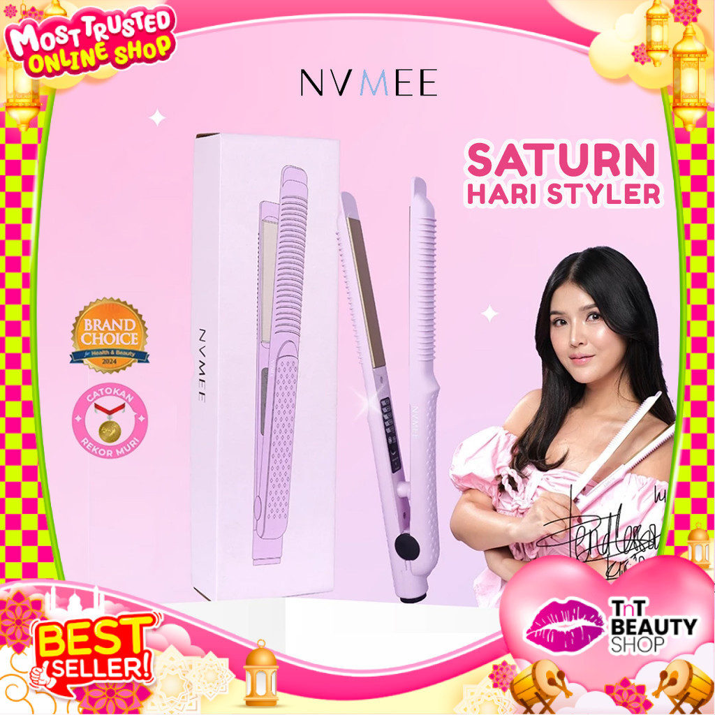 NVMEE - Catokan Pelurus Rambut Saturn Hair Styler Mudah Digunakan | TnT Beauty Shop