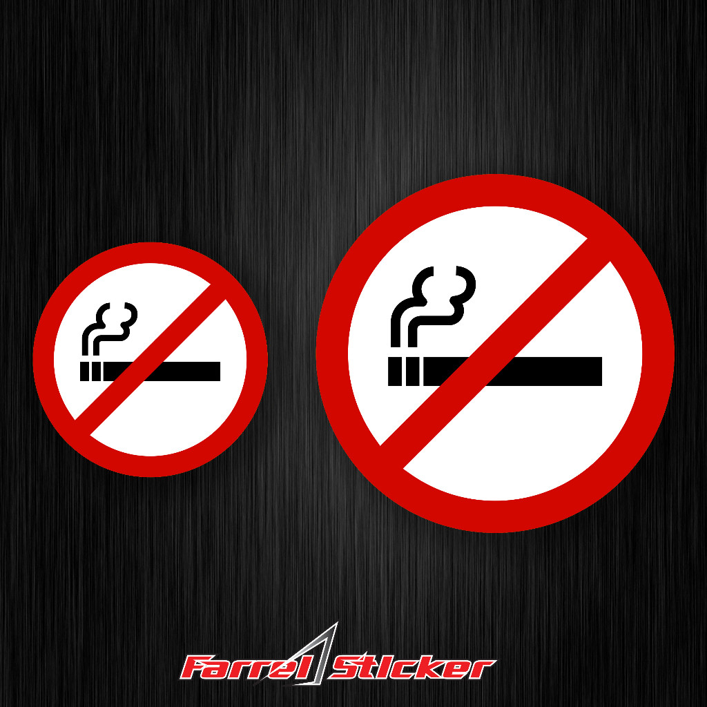 STICKER NO SMOKING STIKER DILARANG MEROKOK MOBIL LINGKARANG