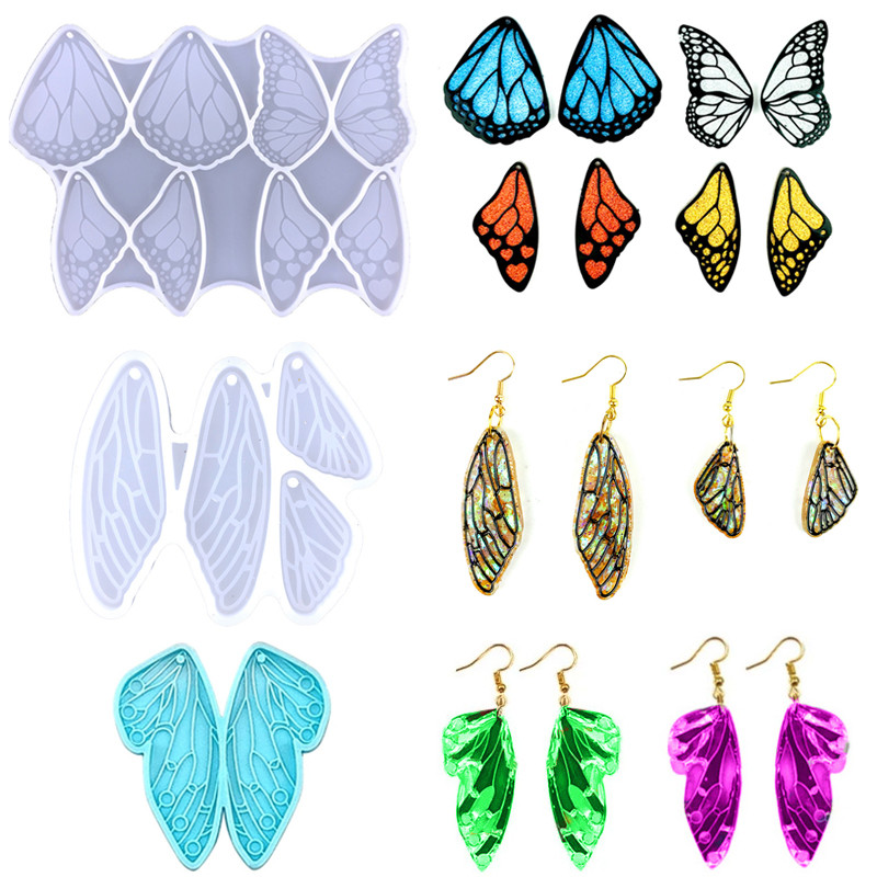 

Butterfly Wings Earrings Silicone Mold Butterfly Resin Mold For Pendant KeyChain DIY Jewelry Making Casting Handmade Decoration