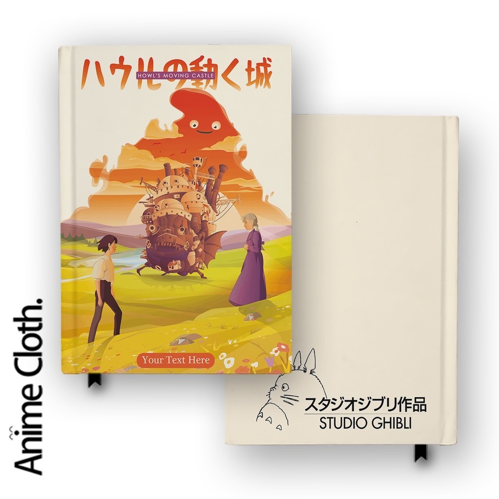 

Buku Catatan Notebook Anime Howl Moving Castle Ghibli Platform Custom Jurnal Agenda Diary Hardcover Aesthetic A6 A5
