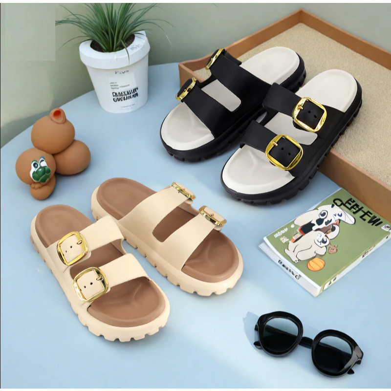 Sandal Wanita Kekinian Tinggi Sandal Fuji Sandal Wanita Terbaru/Sandal Karet