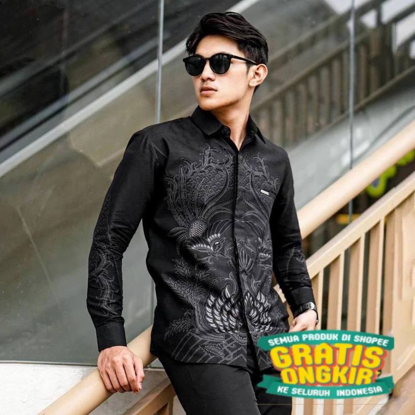 Kemeja batik pria lengan panjang Baju batik kondangan SURODIRO BATIK/ ANAK copel dewasa papa adek