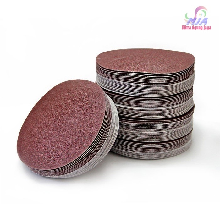 1pcs - Amplas Bulat Velcro 4" Grit 60 80 100 120 150 180 240 400 Amplas Tempel Gerinda Velcro MAJ Am