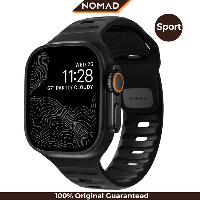 P R O M O Strap Apple Watch Ultra iWatch 2 49mm 2023 Nomad Sport Waterproof Band - Black