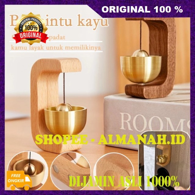 [BISA COD] Bel Pintu Mewah Bel Pintu Rumah Kayu Bel Lonceng Pintu Rumah Kuningan ASLI