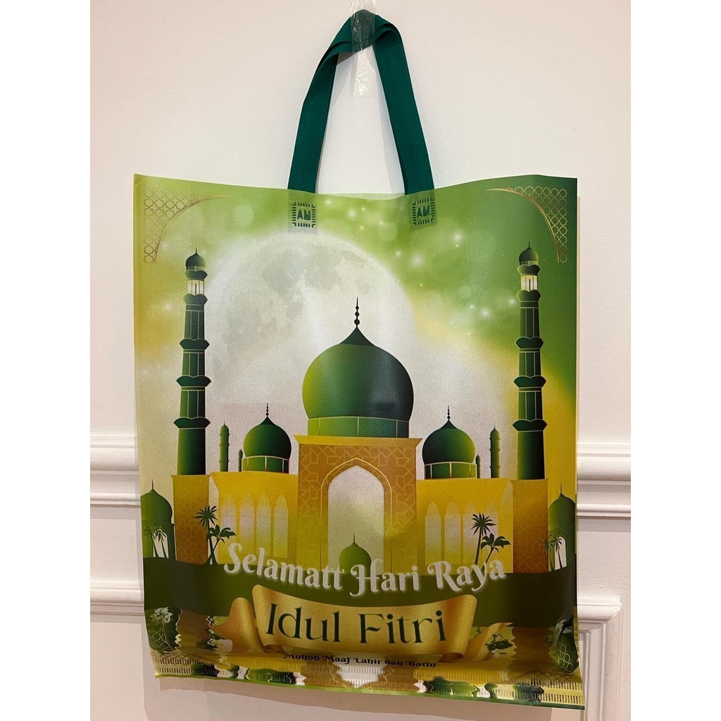 

[ SPESIAL ] [12pcs] TAS GOODIE BAG IDUL FITRI LAMINASI LEBARAN TAS HAMPERS IDUL FITRI/ TAS SPUNBOND FULL COLOUR