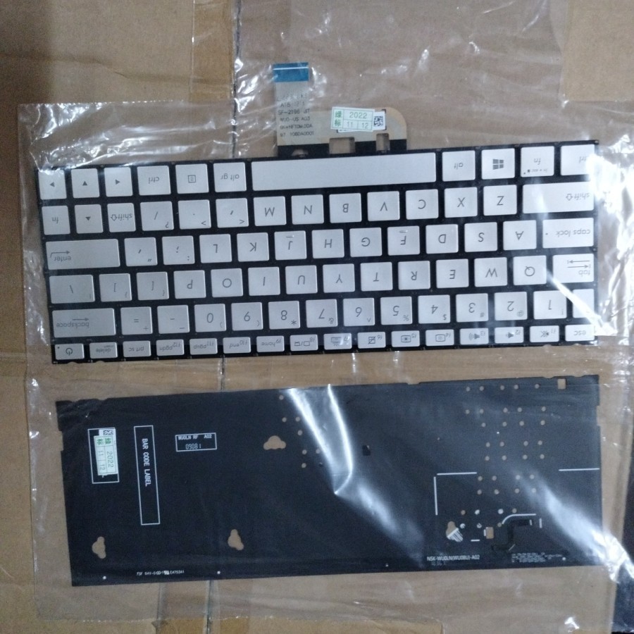 Keyboard Asus Zenbook 13 UX333 UX333F UX333FA UX333FN UX333FAC silver Backlight