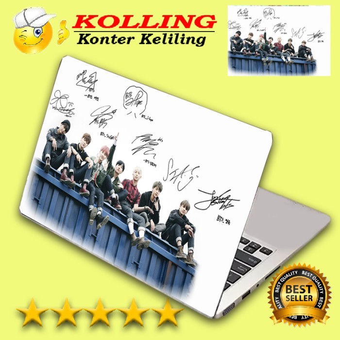 Garskin Laptop logo art BTS i need u Skin Laptop Stiker Laptop
