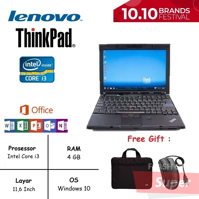 Laptop/Notebook Lenovo intel core i3 RAM 8GB SSD 256