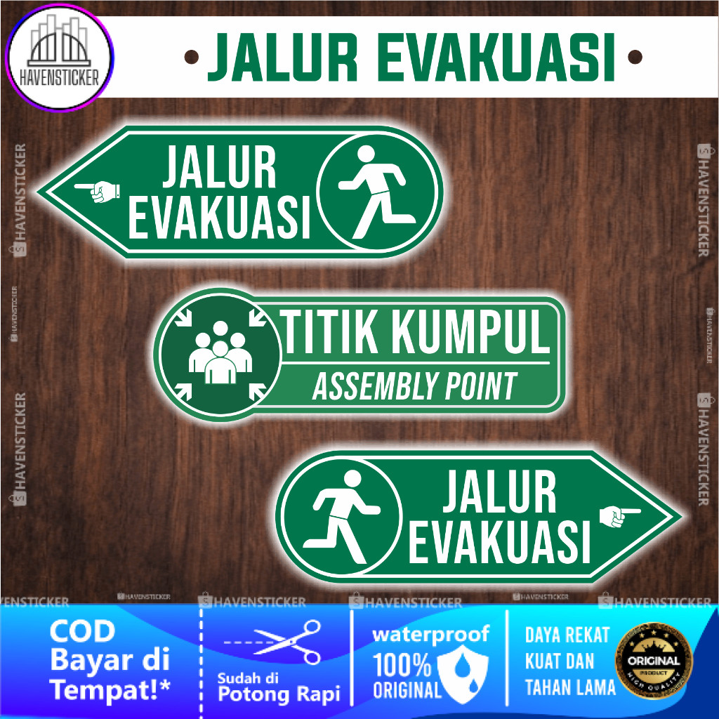 

Stiker Vinyl Jalur Evakuasi Laminasi Kilat