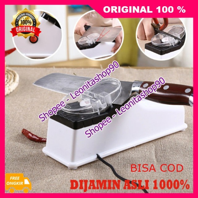 Elektrik Knife Sharpener Pengasah Pisau Elektrik Asahan Gunting Listrik USB Otomatis 100% ORIGINAL